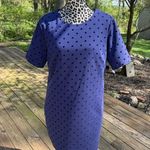 Old Navy Women's Pullover  Dress Navy Blue Tonal Dot Large NEW Short Sleeve G8 Photo 8
