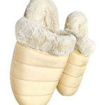 Vionic  Slippers Size 6.5 Cream Josephine Faux Fur Slip On Winter Comfy Shoes Photo 0