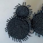 Nordstrom Luxury Black Beaded Elegant Statement Earrings Modern Design Southern Bell Photo 2