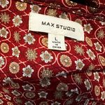Max Studio Burgundy Patterned Blouse Photo 4