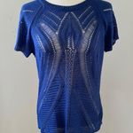 Fever Royal Blue Knit Short Sleeved Top sz M Size M Photo 0