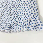 Hadleigh’s Cotton Blue Strawberry Print Mini Skirt Size 6 White Photo 2