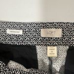 LOFT Outlet Pants Womens 14 Floral Original Crop Mid Rise Stretch Flat Front Black Photo 2