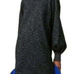 Lou & grey  Balloon Sleeve Sweatshirt Dress Black XS Photo 0