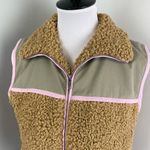 For Love & Lemons Pink Teddy Sherpa Vest Medium Photo 7
