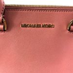 Michael Kors Cindy Dome Satchel Saffiano Leather Bag Pink Classic Elegant Classy Photo 3