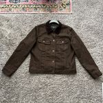 Ralph Lauren Lauren Ralph Jeans Co Brown Corduroy Collar Denim Jean Jacket Womens Size L Photo 4