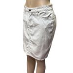 Jag jeans Jag White Cotton Stretch Denim 5 Pocket Casual Jean Mini Midi Skirt Womens 8 Photo 2