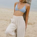 LOTUS AND LUNA Cream Wide Leg Cotton Pants In Women's Size S/M Photo 1