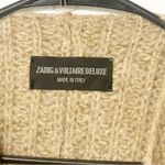 Zadig & Voltaire Zadig‎ & Voltaire Size Medium Tan Alpaca Blend Open Front Thick Knit Cardigan Photo 3