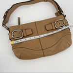 Coach Y2K Vintage F17125 Leather Shoulder Bag leather buckle hand bag tan brown Photo 12