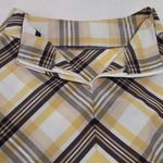 My Michelle  Y2K Brown, Yellow, & White Plaid Eyelet A-line Skirt Photo 5