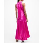 frame denim FRAME hot pink 100% silk tie-neck halter dress (magenta color) Photo 1