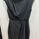 Diane Von Furstenberg  Elegant One Shoulder Dark Gray Dress Photo 0