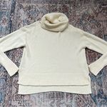 Anthropologie  Blair Slouchy Turtle Neck Sweater in Cream Off White Size Medium Photo 6