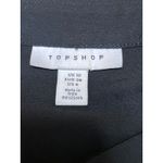 Topshop Black Sheer V-shaped Lace Panel Mesh Long Sleeve Button Up Shirt Top 6 Photo 2