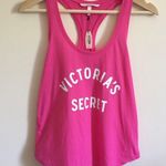 Victoria's Secret Hot Pink Logo Graphic Racerback Loungewear Tank Top NEW Photo 0