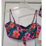 Ymi NWT  2 pcs Bandeau Bikini Swimsuit Size Xlarge Tropical Hot Hibiscus Print Photo 3
