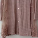 Altar'd State Altar’d State | fairy button front striped lace tunic length cardigan Photo 4