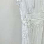 J.Crew  Fitted Waist Shirtdress Cotton Poplin Midi A Line Classic White US 10 NWT Photo 12