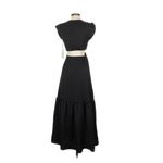 Jason Wu Black Cut-Out Satin Soft Glam Midi Dress XS Photo 1