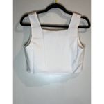 Boutique New Entro Small Square Neck White Cropped Top Classic Neutral Photo 3