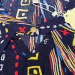 Velzera 🆕 Navy Geometric Sleeveless Shift Dress M🆕 Photo 3