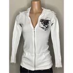 Lauren Moshi New.  white zip up hoodie. Small. Retails $178 Photo 2