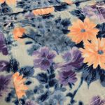 Vintage Floral High Rise Denim Shorts 28 Blue Lace Trim Pockets Belt Loops Zip Photo 3