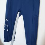 Oiselle Womens Blue Cropped Leggings with Bird Detail Size 4 Photo 6