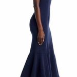 Black Halo NWOT CINQ A SEPT crepe Rose flower jennie midi dress in navy sz 10 Photo 2