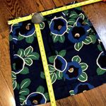 Tory Burch Navy Emerald & Black Pencil Skirt with Oversized Floral Pattern Sz 2 Photo 10