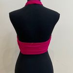 Garage Hot Pink Wrap Twist Halter Top Photo 2