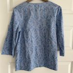  Embroidered Top Blue Size 4 US 0 Chicos Photo 6