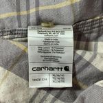 Carhartt Women's Plaid Button Up Shirt Band Collar 3/4 Sleeve Size XL Photo 4