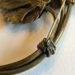 Vintage Brass Layered Leaf Brooch Shoulder Pin Photo 6