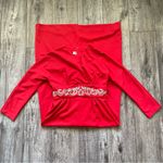 Vintage 1960s mod red maxi dress with glitter waist Size L Photo 9