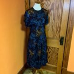 Vintage 80s top & skirt set Blue Photo 10