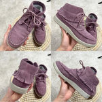 Hotter Comfort Concept Faith Fringed Ankle Boots Suede Leather Purple Size 6 Photo 10