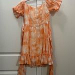 Angel Biba  Orange Creamsicle Tie Dye Ruffle Romper Size XS $100 Photo 3
