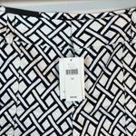 Banana Republic 4 1/2" Cotton Geometric Print Shorts Black White Preppy Size 12 Photo 6