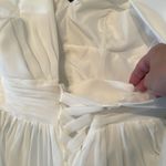 Women’s White Chiffon Full Length Long Sleeve Formal Dress Leg Slit Size 10 NWOT Photo 8