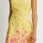 London Times  Yellow and Pink Floral Midi Dress Size 10 Photo 0