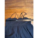 Free People  Black Scalloped Edge Tie Back Tank Top Photo 4