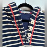 Boden Navy Striped Cotton Terry Cloth Swim Resort Coverup Dress US Size 4 Small Blue Photo 1