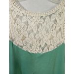 Hint of Mint Hint Of Mint Women Medium Green Floral Lace Floral Tank Top Photo 8