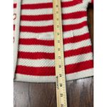 A New Day Womens XS Red White Striped Knit Cardigan Sweater Gold Button Pockets Photo 7