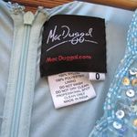 Mac Duggal  4930  Womens Blue Sequin V Neck Sleeveless Column Gown Dress Photo 12