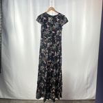 Glamorous NWT  V Neck Bird Print Maxi Dress in Black‎ Size Small Photo 1