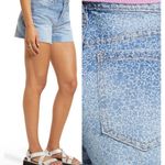 BP. HIGH WAISTED Floral All Over Print Denim MOM SHORTS Size 23 NWT Blue Photo 2